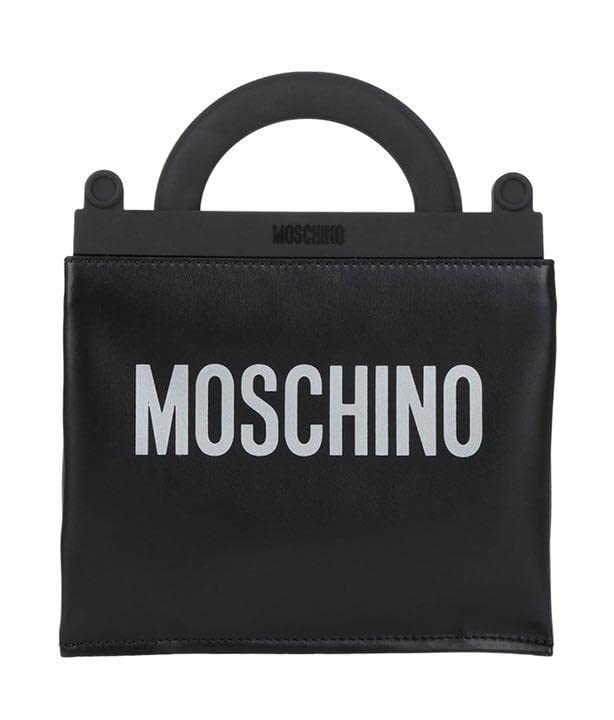 Amazon.co.jp: モスキーノミニショルダーバッグブラック×シルバー 
