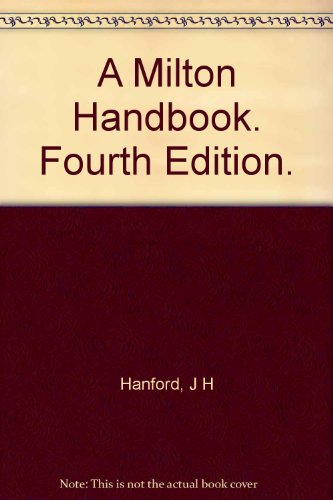 A Milton Handbook- Fourth Edition B0012U0DM2 Book Cover