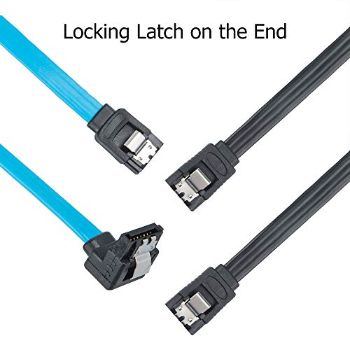 Set Of 6, Sata Power Splitter Cord And Sata Iii Cable 6.0 Gbps, Findtop Straight And 90 Degree Sata 3.0 Cable, Sata 15 Pin Male To 2Xsata 15 Pin Power Splitter Cable #TOP4
