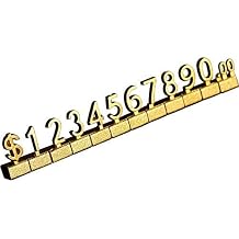 SUQ I OME 10 يضع ملصق العداد علامة المتجر علامة حاملي المعادن العربية رقم السعر عرض السعر حامل لمتجر البيع بالتجزئة Gold