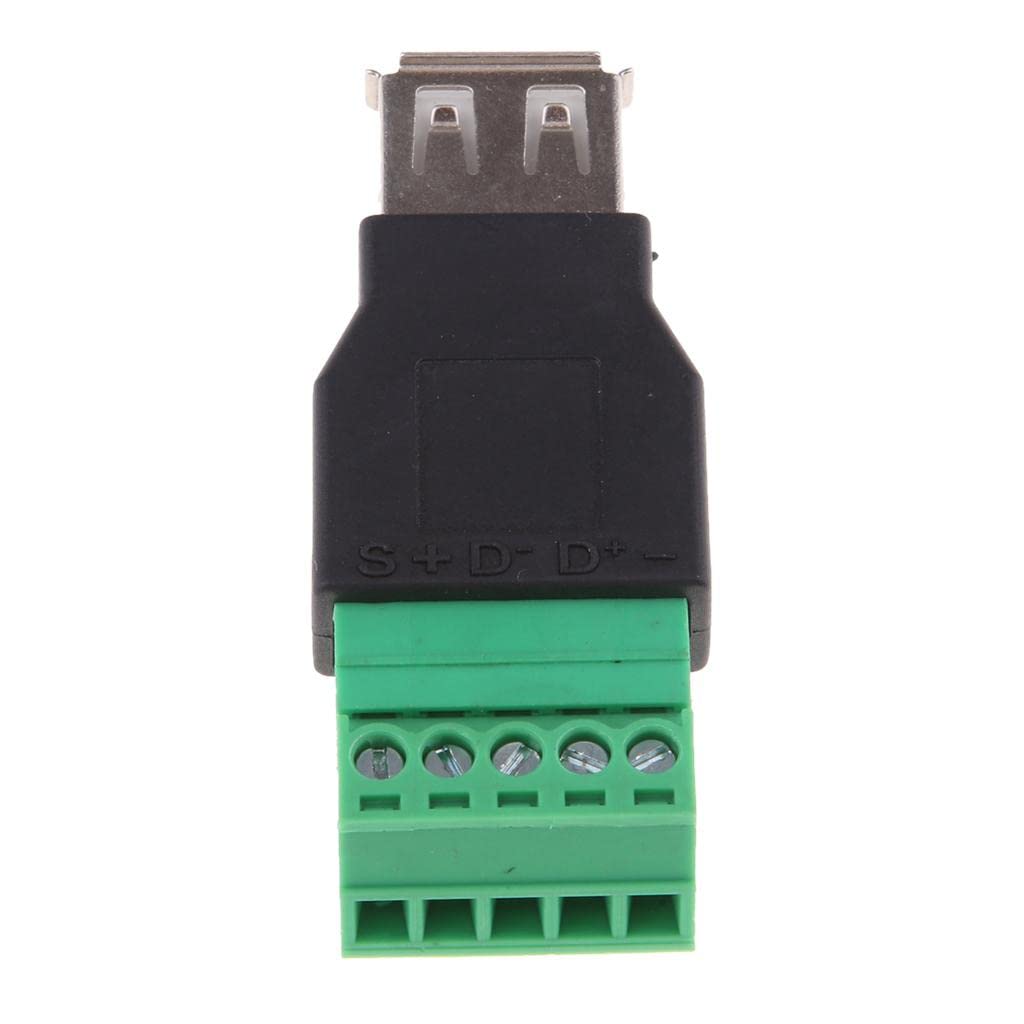 VELURA USB 2.0 A Female Plug to 5 Pin/Way Female Bolt Screw Shield terminals Pluggable Type Adapter| Home Surveillance | Cables Adapters & Connectors-image-18