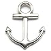 50 Anchor Charms silver tone