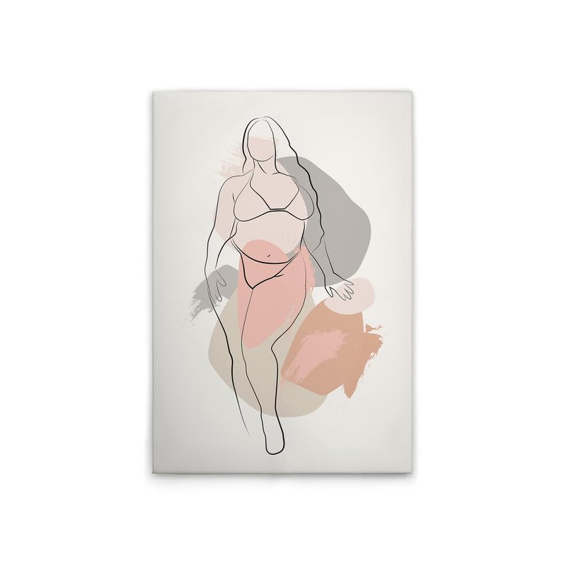 Toile murale design Bodyline Positivity A.S. Création art minimaliste noir et blanc