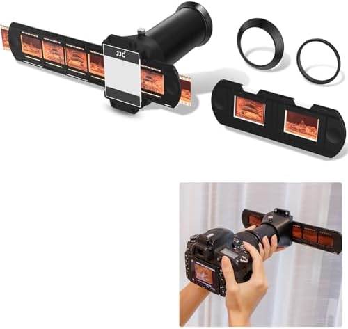 JJC 35mm Photo Slide and Negative Film Digitizing Adapter Set, 135 Slide and Negatives Film Digitizer Converter Copying Scanning with Holder
