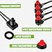 EPLZON KP-107 Waterproof Push Button Switch 12V ON/Off SPST Switch with 4.5''Lines for Motorcycle/Car(Pack of 5pcs,Red)