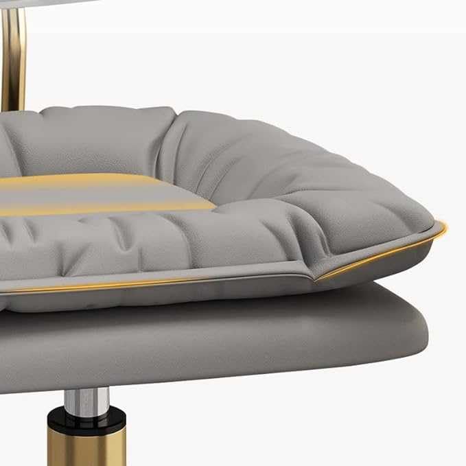 Sgabello girevole ergonomico con schienale, altezza regolabile, per salone, garage, casa, ufficio e studio