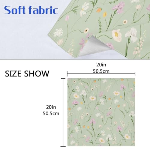 Servilletas de Tela Decorativas Florales Pack de 6 20x20 in miniatura 6