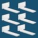 MLOQI 6pcs Shelf Carrier Shelf Bracket, White Shelf Holder of Steel Industrial Shelf Support 20cm