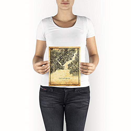 Istanbul Map Vintage Style Poster Print | Old City Artwork Prints | Antique Style Home Decor | Turkey Wall Art Gift | Historical Map Print 8.5X11 #TOP1