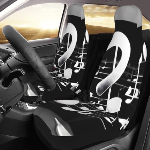 Housse de siège avant auto camion SUV notes de musique