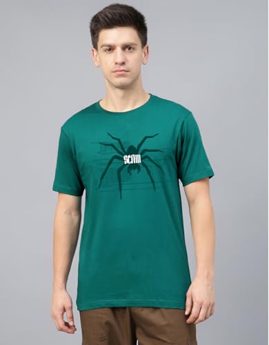 Image of Veirdo Men's T-Shirt Regular Fit Round Neck Pure Cotton Half Sleeve Graphics Printed T-Shirt Different Size Range S to 2XL