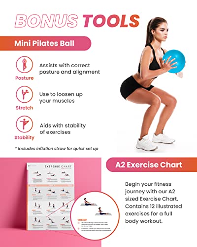 Ky Active Portable Pilates Bar Kit With 25Lbs Resistance Bands, Home Exercise System With Mini Pilates Ball And Bag, Adjustable Full Body Workout Bar (3 Piece Bar, Sky Blue) #TOP4