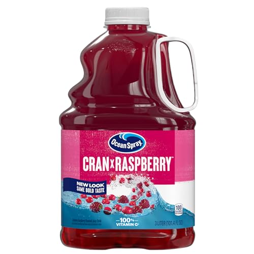 Image of Ocean Spray Cran-Raspberry Cranberry Raspberry Juice Drink, 101.4 Fl Oz Bottle (Pack of 6)