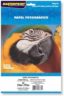Papel Fotográfico A4 Glossy 180g 300 Folhas Masterprint