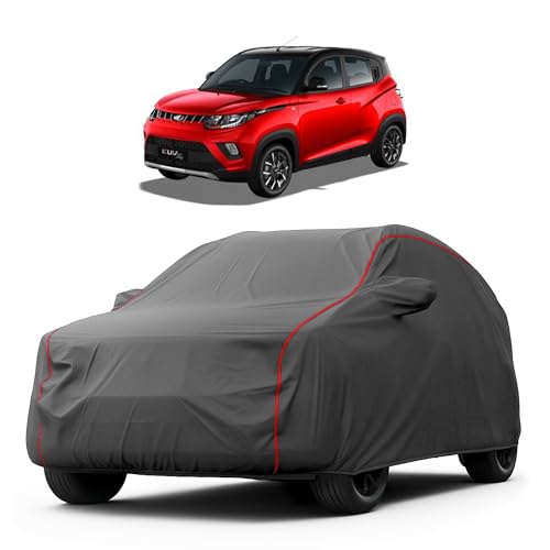Image of Heavy-Duty Car Cover for Compatible with Mahindra KUV100 (2016 to 2025 All Models) Deluxe Car Protection Cover - Waterproof & UV-Resistant All-Season Exterior Protection