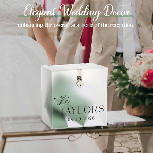 Novabright 10" Wedding Acrylic Card Box, Frosted, Classic Style by Novabright - Used condition - Image 7