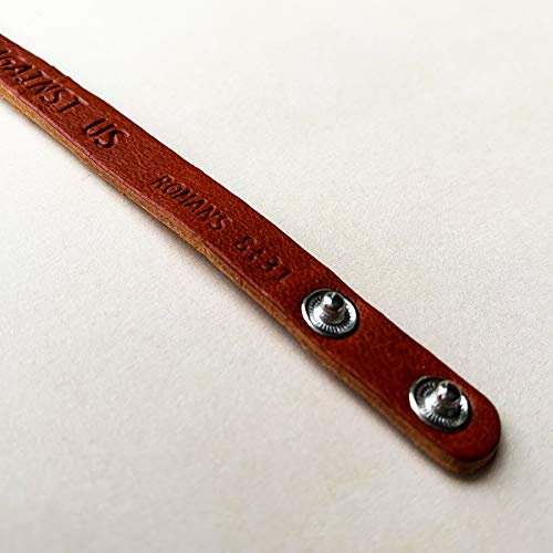 FORGIVEN JEWELRY God Is For Us Romans 8:31 (emsm-new) Small Leather Bracelet3