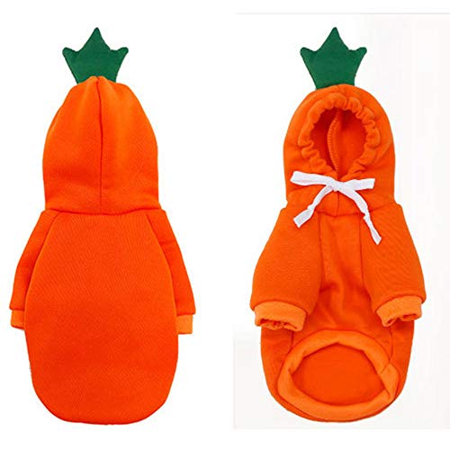 Hdkuw Dogs Hoodie, Sweatshirt Fruit Warm Coat Sweater, Cold Weather Costume For Puppy Small Medium Dog (M, Orange Carrot) #TOP1