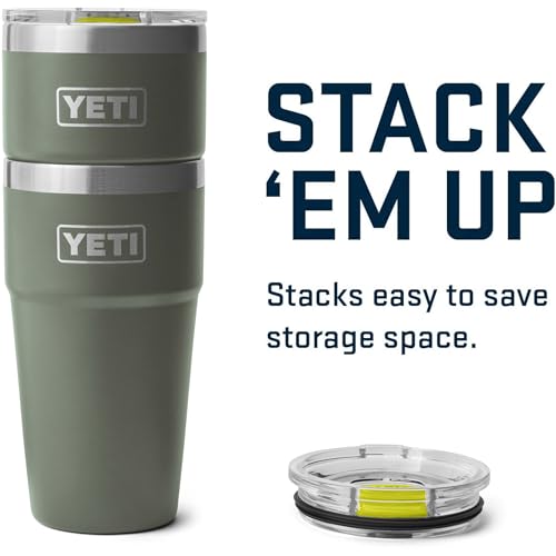 Image of YETI Rambler 20 oz Stackable Tumbler, Stainless Steel, Vacuum Insulated with MagSlider Lid