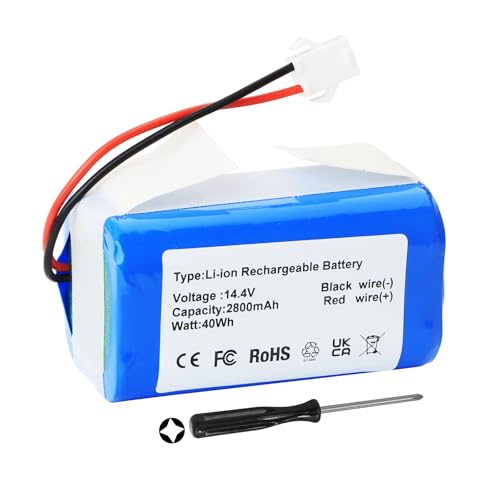 2800mAh Aspirapolvere Batteria per Proscenic 850T 850P Neatsvor X500 X520 X600 Ultenic D5/ D5s Pro Honiture G20 Lefant T700 Venga VG RVC 3000 Bagotte BG600/700/750 Robot Vacuum Cleaner Battery