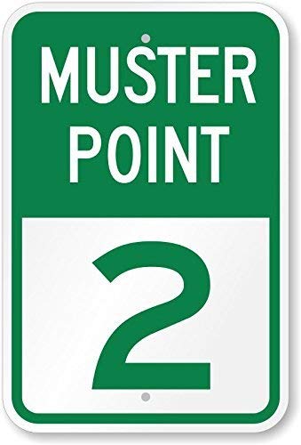 LilithCroft99 Muster Point 2, High Intensity Sign Aluminum Metal Wanring Signs for Property Hazard Home Hence Yard Sign for Home Gate Decor 8"x12"