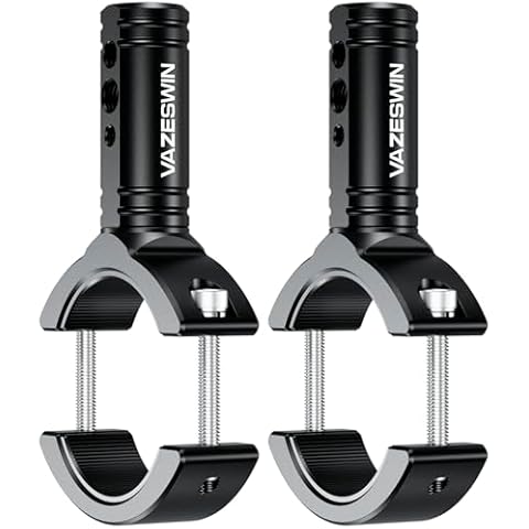 VAZESWIN 2PCS Aluminium Alloy Light Bar Mounts, Sturdy Fog Light Mount for Motorcycle ATV UTV, Horizontal & Vertical Adjustable Spotlight Mounting Bracket Tube Clamp Mount for 1.38"-2.44" Roll Cage Cover