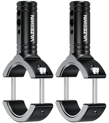 VAZESWIN 2PCS Aluminium Alloy Light Bar Mounts, Sturdy CNC Machined Fog Light Mounts for Motorcycle ATV UTV, Horizontal & Vertical Adjustable Tube Clamp Mounting Brackets for 1.38"-2.44" Roll Cage