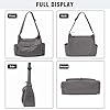 Captain Blues Canvas Hobo Crossbody Bag for Women & Men - Large Capacity Versatile Crossbody Tote Bag with Multiple Pockets, Adjustable Strap for Work, School, Travel, and Day Out (Grey) #4