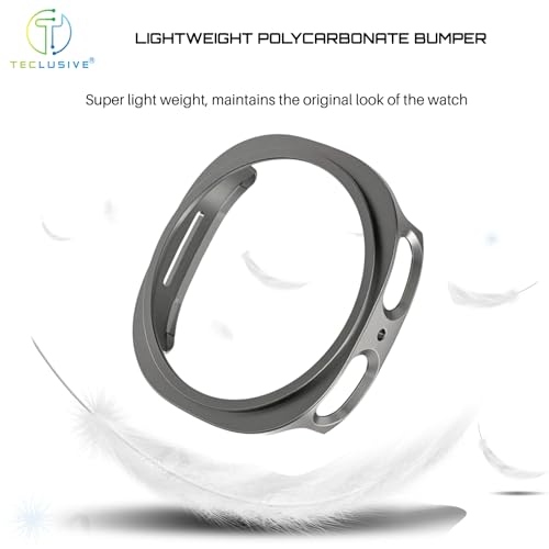 Image of T Teclusive Protective Slim Bumper Case Compatible for Galaxy Watch 8 44mm | Curved Hard Shell Bumper Side Edge Protection Cover for Watch 8 4.4 (Gray, 44mm)