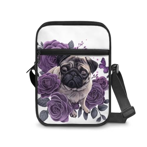 Mini Messenger Bag Small Crossbody Bags for Women Men Sling Bag Satchel Bag with Adjustable Strap and Pockets