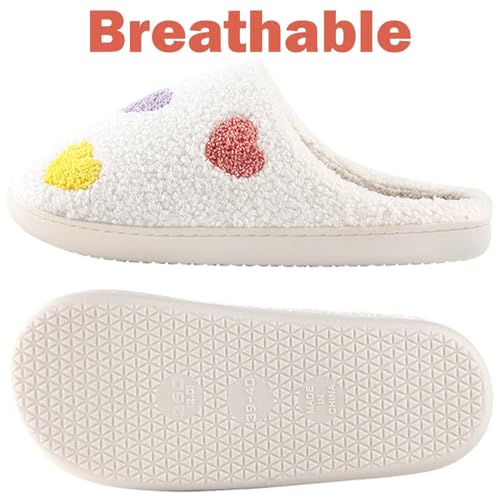 Image of Comfy House Slippers For Women Men, Ladies Fuzzy Bedroom Slippers,indoor Outdoor Memory Foam Shoes