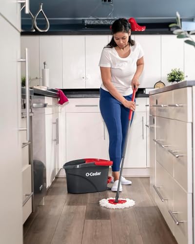 O-Cedar EasyWring Microfiber Spin Mop & Bucket Floor Cleaning System - Image 9