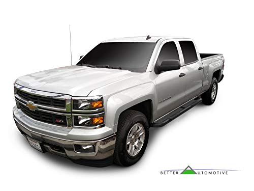 Estribos laterales 3 pulg. negro Chevy Silverado Sierra miniatura 3