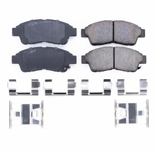 Image of PowerStop Front Brake Pads for Ford Explorer 1995-01 |Ranger 1995-02 |Mazda B2300 1995-97 |B2300 2001-03 |B2500 1998-01 - Z17 Ceramic Brake Pads with Installation Hardware, 17-652