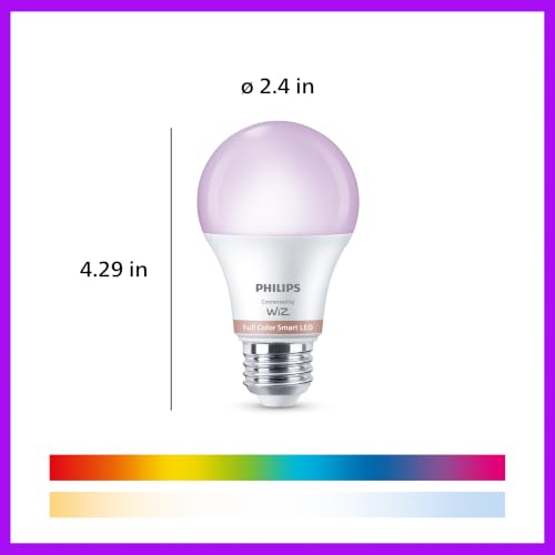 PHILIPS Smart Lighting Connected Light Bulbs, 2-Pack, Color A19 60W 800LM E26 Indoor LED Lights, Smart Bulbs with Motion Detection, Control with Voice or App - image 9