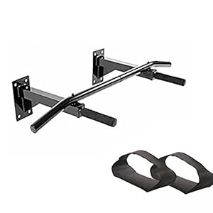 Protoner Wall Mounting Pull Up Chin up Bar with Ab Straps fitness accessory for home gym