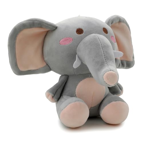 Image of Little Craft Soft Grey Elephant Plush Toy for Kids Stuffed Soft Toy with Cute Hug-Friendly Plush for Babies, Toddlers & Children Safe, Lightweight & Easy to Clean (35CM)
