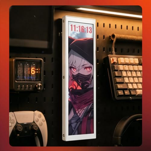 Image of darkFlash V92 9.2 inch PC Case Screen, 1920x462 IPS Sensor Panel Monitor,White | 1920x462 AIDA64 CPU /GPU temp display, no HDMI needed, USB-C /internal 9-pin, aluminum body for gaming PC builds