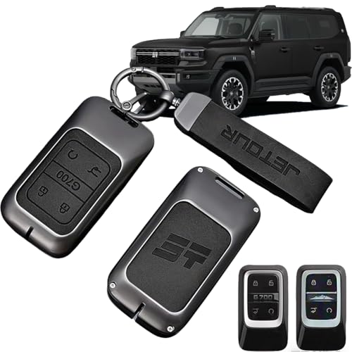 Car Keychain Car Key Fob Cover for Jetour G700 2026 2025 Accessories (Black)