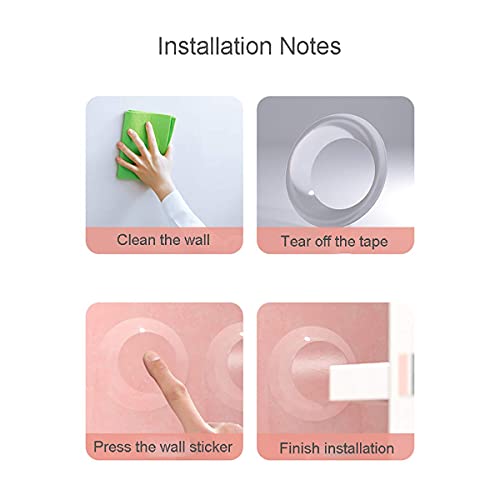 image for scondou Door Stopper Wall Protector (6pack)-Clear,Quiet,Shock Absorben