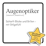 Augenoptiker: Schärft Blicke und Brillen – mit Stilgefühl. Das lustige Geschenkbuch für Mann, Frau, Kollege, Freund zu Geburtstag, Weihnachten