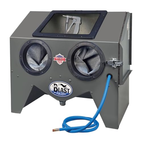 Skat Blast TP Tools USA 1828TR MINI Bench Top Abrasive Sandblast Sandblasting Cabinet, 27.75" W x 18" D x 16.5" H Work Area, Made in USA