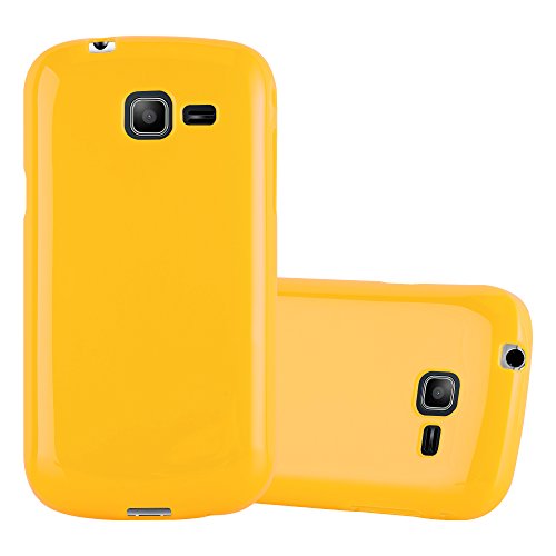 cadorabo Coque pour Samsung Galaxy Trend Lite en Jelly Jaune - Housse Protection Souple en Silicone TPU avec Anti-Choc et Anti-Rayures - Ultra Slim Fin Gel Case Cover Bumper
