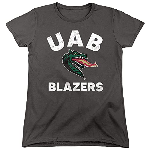 University of Alabama at Birmingham Official Blazers Logo Women's T Shirt, Charcoal, Medium