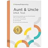 HomePaternity Aunt/Uncle DNA Test, Fast Results, Highest Accuracy Available with Up to 34 Genetic Markers Tested, All Lab Fees & Shipping Included, Test Niece or Nephew, Test Paternity Without Father