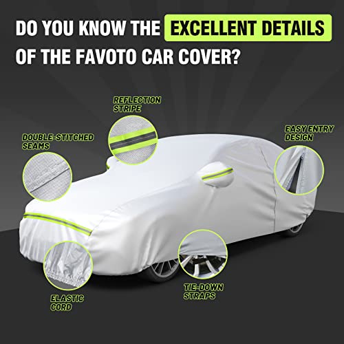 Favoto Vollgarage Autoabdeckung für Limousinen 450-495 cm