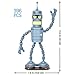 Brickcraft Futurama Bender Brick Building Kit | 396-Piece Posable Robot Figure with Gold Chain & Drinks | Sci-Fi Collectible Display Model, Holiday for Adults, Teens & Animated TV Fans
