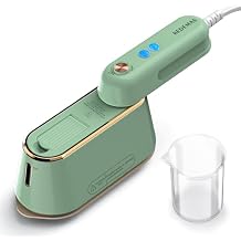 Iron for Clothes,Travel Portable Mini Iron, 2 Steam Levels/DryIroning/Foldable/1100W Garment Steamers ONLY FOR 120V Green