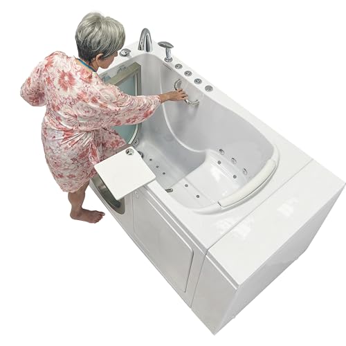 Ella Royal 32"x52" Acrylic Air and Hydro Massage and Heated Seat Walk-In Bathtub with Left Inward Swing Door, 5 Piece Fast Fill Faucet, 2" Dual Drain - Image 4