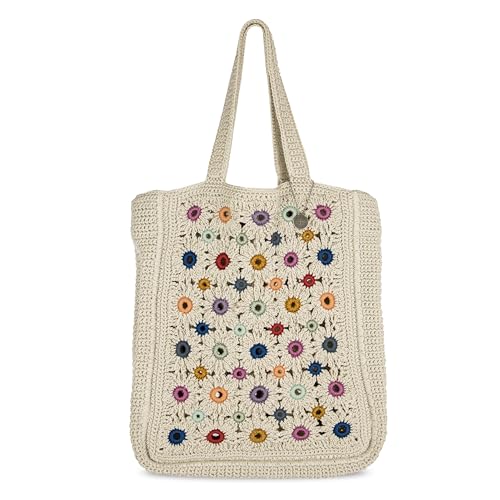 Image of The Sak Lanie Market Tote Purse - Hand Crochet Women's Handbag for Everyday & Travel - Large Tote With Shoulder Bag Straps